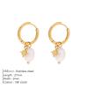 EMANCO Freshwater Pearl Earrings Stainless Steel Women's Jewelry Chain Drop Pierced Earrings Pearl Jewelry Set Gift Wholesale