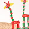 Wooden Dancing Giraffe Toy Elastic Rope Giraffe Puppet Toy Toddlers Boys Girls Educational Press And Swing Animal Toy