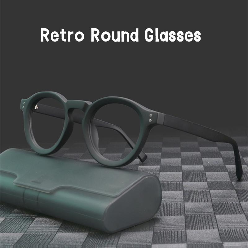 Retro Small Round Anti Blue Light Photochromic Glasses For Men Women High Quality Acetate Brand Design Glasses Frame