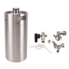 Beer Keg Growler 3.6L Stainless Steel Keg Green 60PSI Gauge Keg Tap Easy Operation Home Dispenser