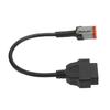 Motorcycle OBD2 6 Pin Diagnostic Adapter Convenient Cable Fuel Efficient for Safe Riding