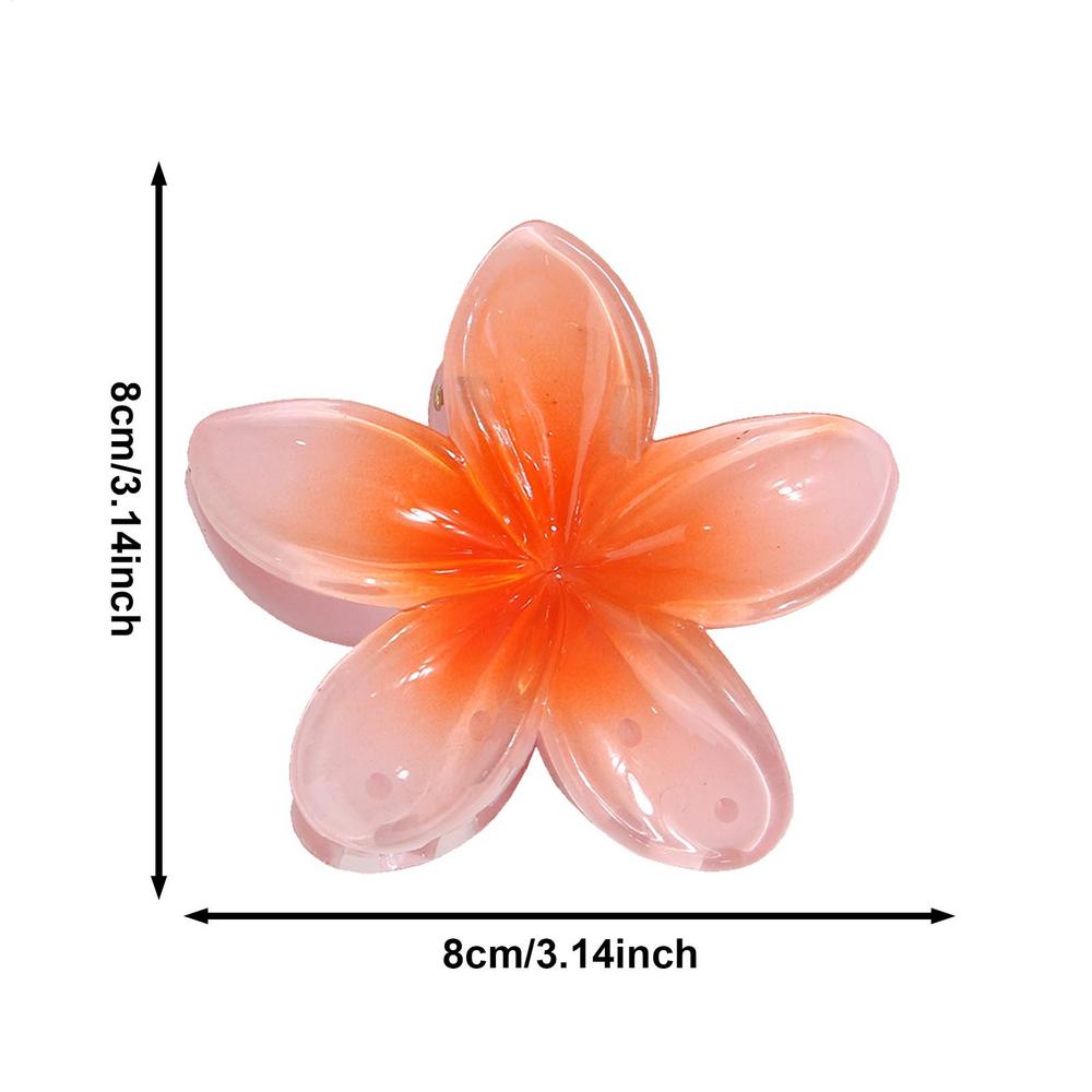 Hawaiian Flower Claw Clips Vacation Egg Flower Hair Clips Hawaii Beach Claws Bohemian Hairpin for Girls Colorful Hair Accessorie