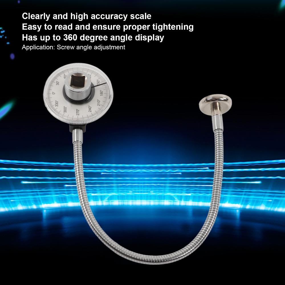 360 Degrees Wrench Angle Gauge 1/2 Inch Drive Angle Gauge Meter Maintenance Technician