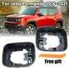 Rearview Mirror Frame For Jeep Renegade 2016 2017 2018    Wing Door Side Mirror Frame House Shell Car Accessories