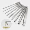 Kugelkopfabschluss Sechskant Schraubendreher Bits Set 1,5 mm 2 mm 2,5 mm 3 mm 4 mm 5 mm 6 mm 8 mm 10 mm Magnetische Spitzen 1/4 Zoll Sechskant Schaft Länge 100 mm