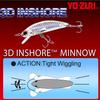 YO-ZURI Lure Minnow Floating 3D Inshore Minnow (F) 90mm 12g R1212-HGSH-Ghost Shad