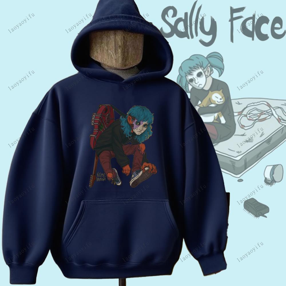 Felpa Sally Face Gioco Horror e Mistero Felpa Sally Face Calda Unisex Donna Uomo Felpa con Cappuccio Felpa Stampata Street Fashion