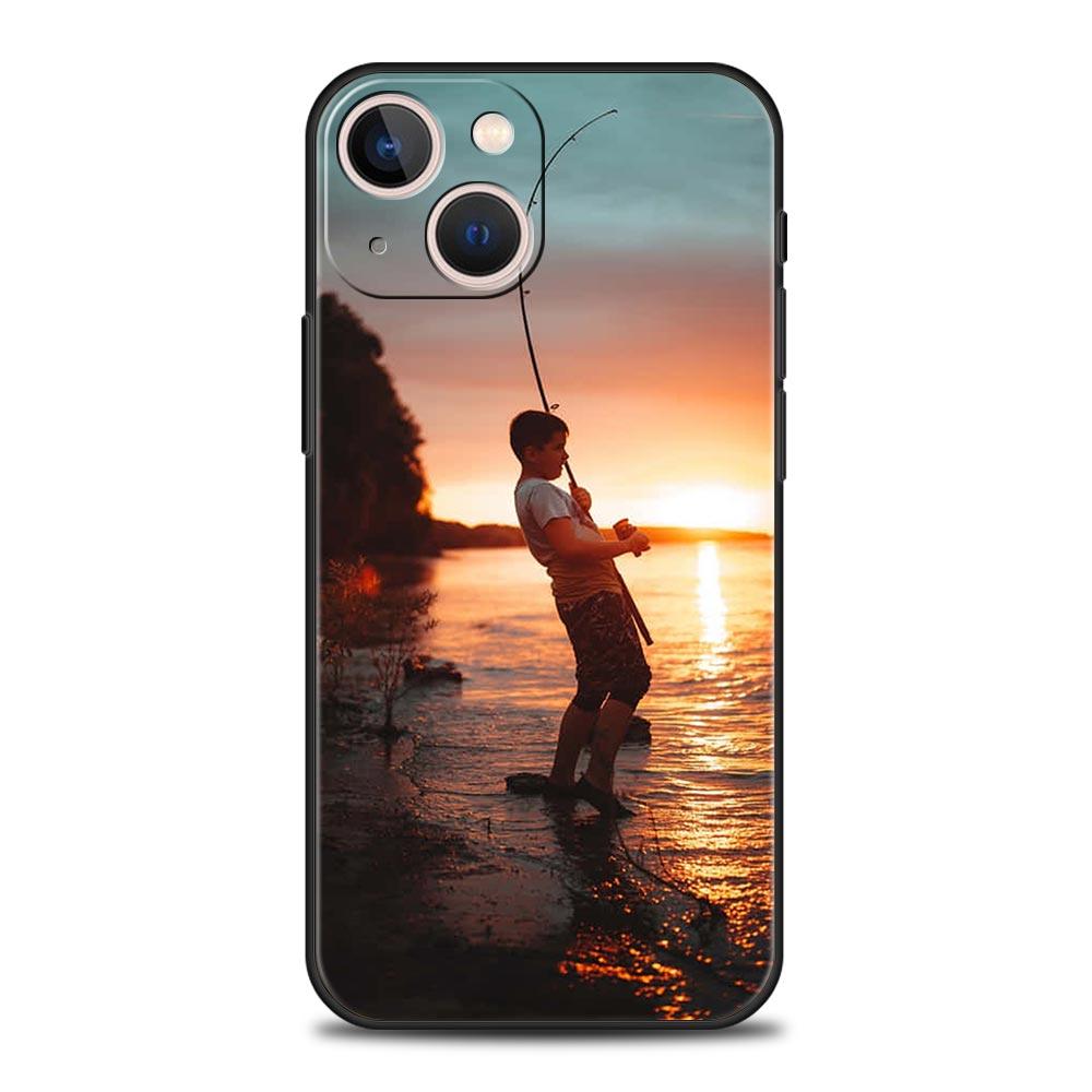 fishing Phone Case For iPhone 16 13 15 14 12 11 Pro MAX XR X SE XS 7 8 Plus Soft TPU Shell Cover