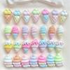 10Pcs Mini Colorful Ice Cream Charm Simulated Ice Cone Figurine DIY Handmade Jewelry Hair Clip Backpack Bag Decoration Accessories