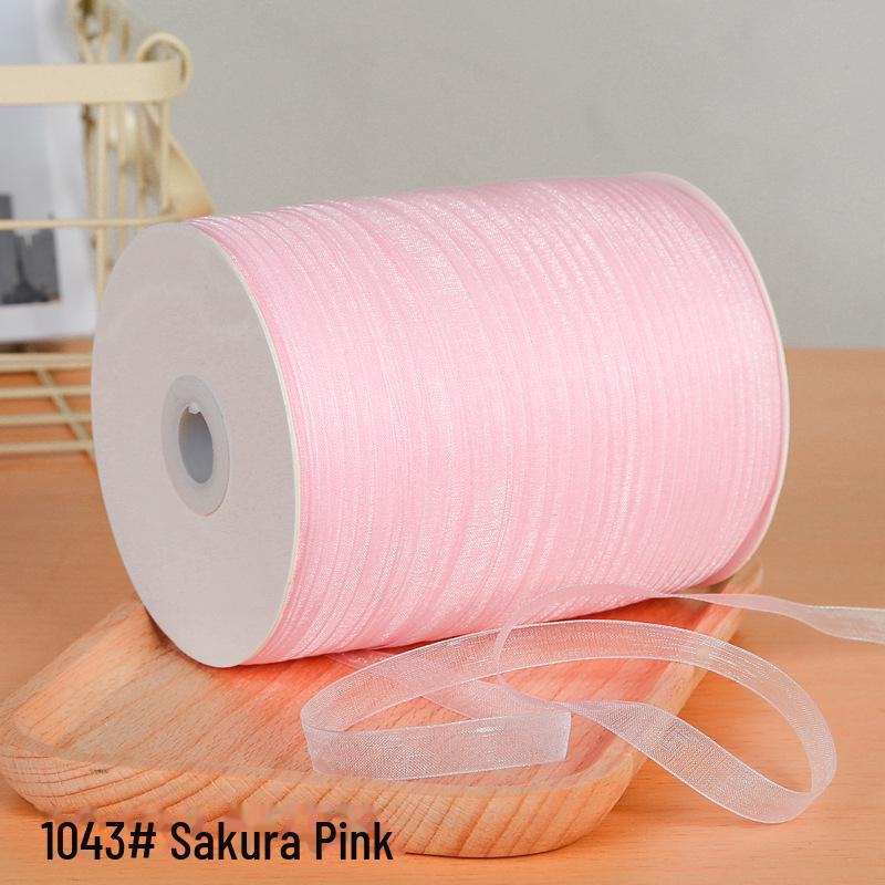 1cm Transparentes Schneegarnband für Haaraccessoires und Geschenktüten