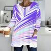 Ladies Round Neck Oversized Long Sleeve T Shirt Soft Comfort Tops For Indoor Daily Wear