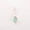 Aqua Chalcedony Gemstone 925 Sterling Silver Jewelry Handmade Boho Pendant 1.40" PP-12-16