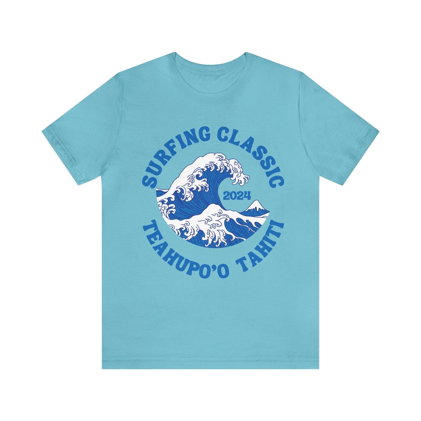 

Surf Classic T shirt Teahupo o Tahiti 2024 Surfing Tee Shirt Men s Girls Gifts M