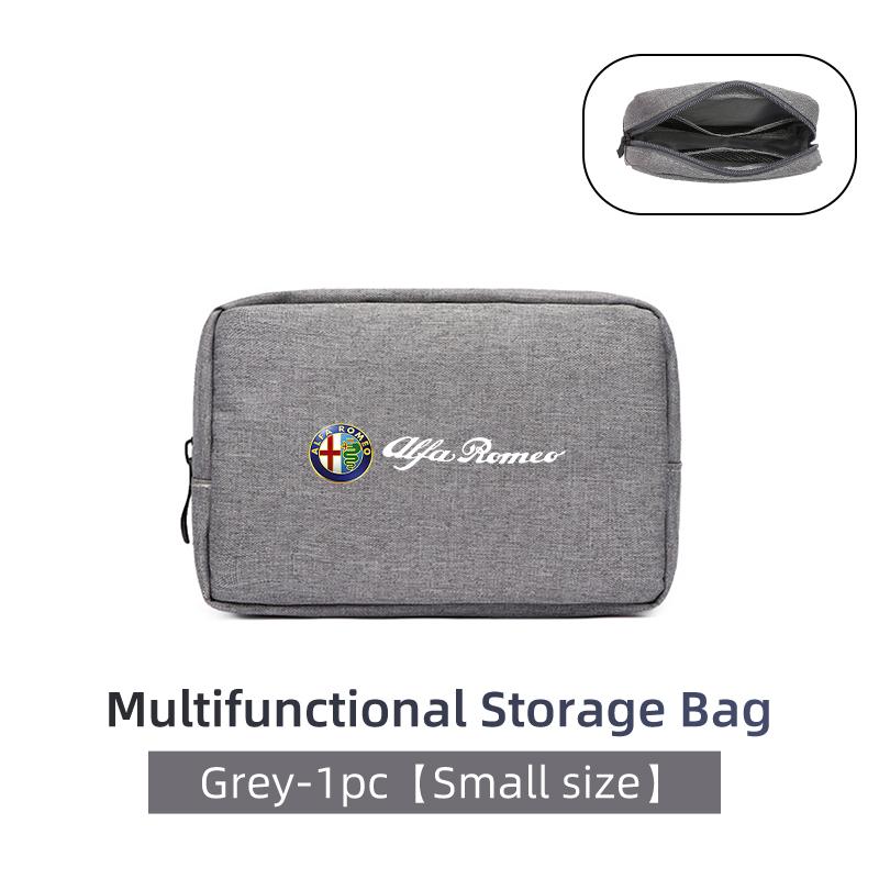 

2026 Hot Alfa Romeo Car USB Storage Bag Cable Organiser Digital Products Waterproof Organizer For Alfa Romeo GT Stelvio F1 Brera
