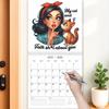 2026 Retro Pretty Girl Calendar Funny Text Calendar 12-Month Wall Calendar Perfect Christmas Gift For Tired Women