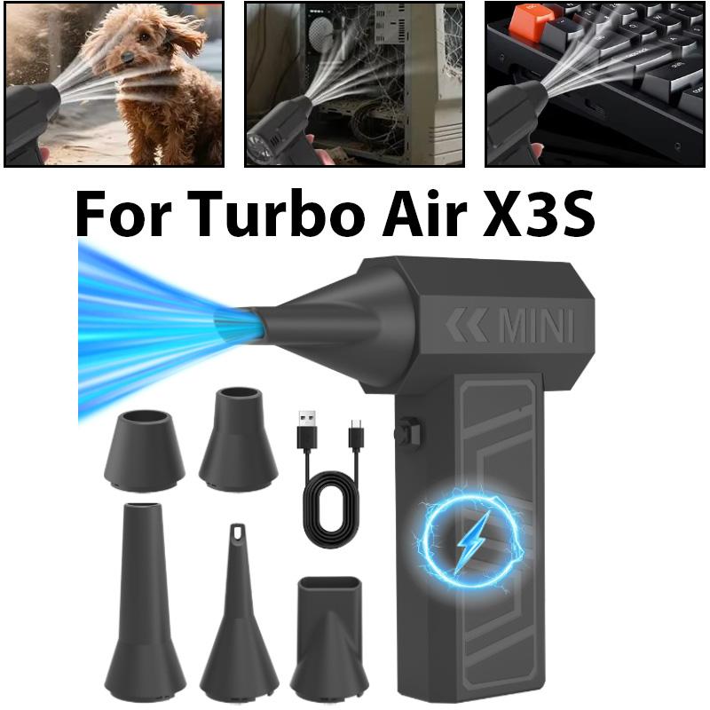 

Turbo Jet Fan Cordless Compressed Air Duster Type-C Rechargeable Handheld Air Blower for Car, PC Keyboard and Home Cleaning