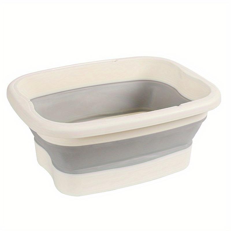 

Portable Foldable Foot Bath Tub with Massage Nodes | Collapsible Soaking Spa Basin for Home Travel Pedicure | Deep PP Plastic