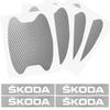 8pcs Car Door Sticker Carbon Fiber Scratches Auto Handle Protection Film for Skoda Superb Octavia Kodiaq Yeti Rapid Karoq Fabia Kamiq Enyaq Vis