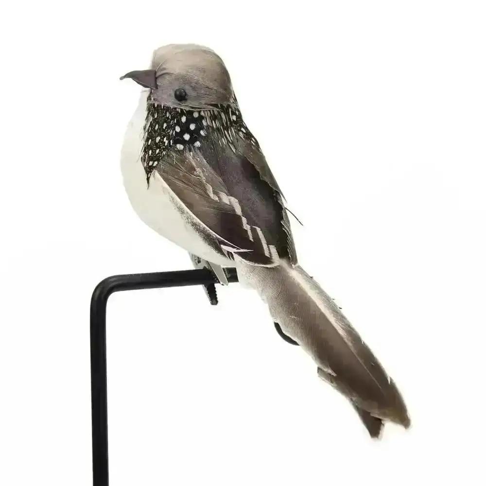 

Уличный декор Имитация Перьевая Птица Сад Лес Цветочное Украшение Птица Пена Перьевые Изделия Искусственная Птица Садовое Украшение серый