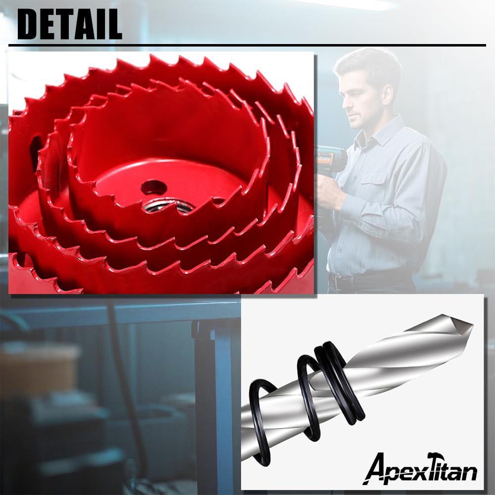 Hole Saw, Bimetal, Hole Cutter, For Drilling Screwdrivers, Drill Bit 4.7 inches (120 mm)