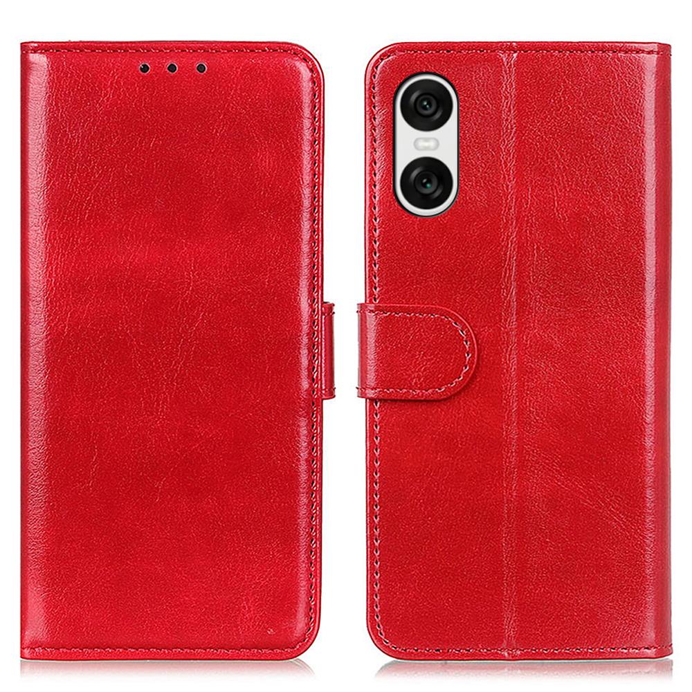 For Sony Xperia 10 VI Case Flip PU Leather Crazy Horse Texture Phone Cover