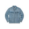 Lee 101+ Series SS22 Vintage Wash Letter Embroidered Denim Jacket Men jackets Medium-Blue LMT0015215DG00FA00513