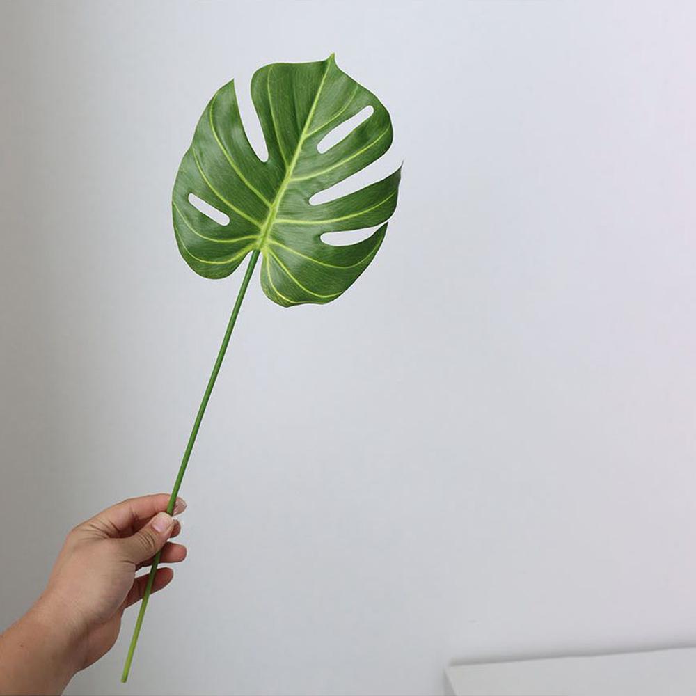 Artificial Palm Leaves Turtle Leaf Realistic Decorative Plant Turtle Leaf Home Room Hawaiian Decoration Monstera Plant