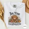 Im Fine Everything Is Fine Tee, Funny Highland Cow Shirt, Cute Cow Lover Gift, Messy Cow Tee, Chaotic Cow Shirt, Highland Cow Gift