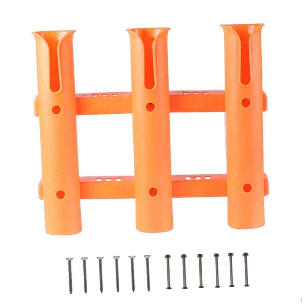 3 Tube Fishing Rod Holder Rack Support Portable Accessory Bracket Poles Rest for Ship
