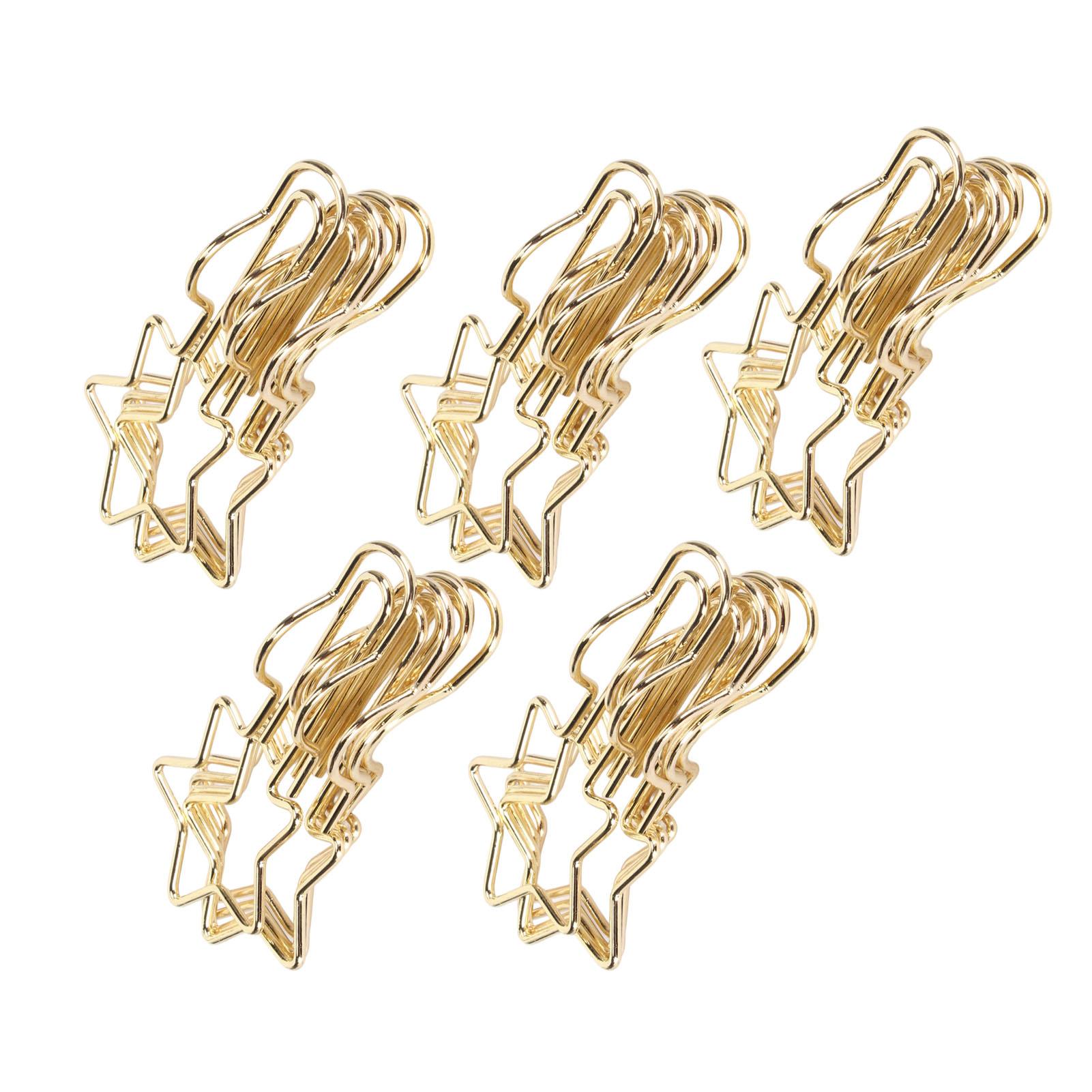 

50 шт. Держатели для ручек для блокнотов, журналов, календарей, школьные металлические зажимы для ручек в форме звезды