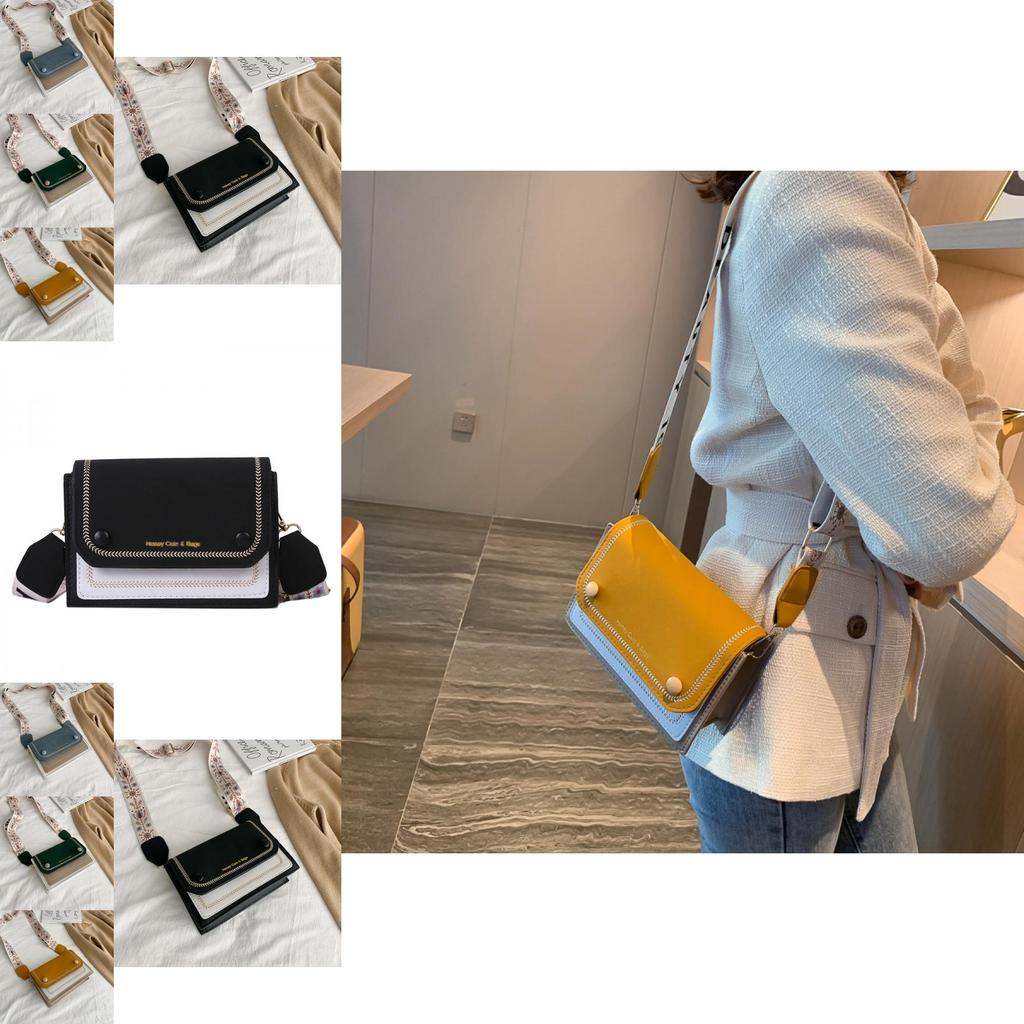 Trendy Korean Style Girls Bag Small Vintage Shoulder Bag With Wide Strap For Daily Use