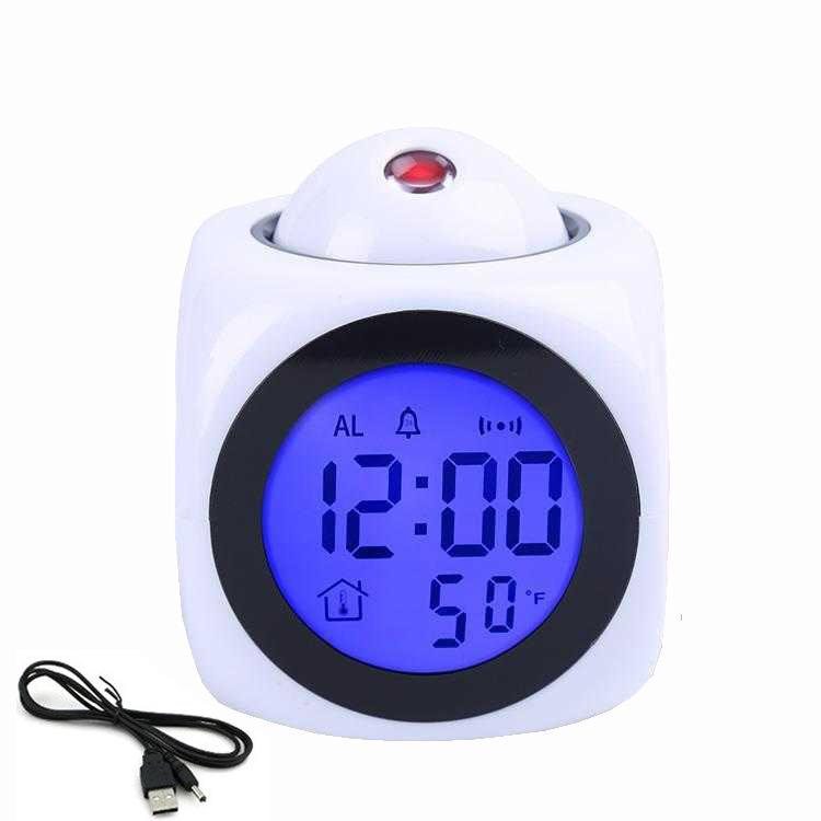 English Voice Projection Alarm Clock with Personality for Bedroom