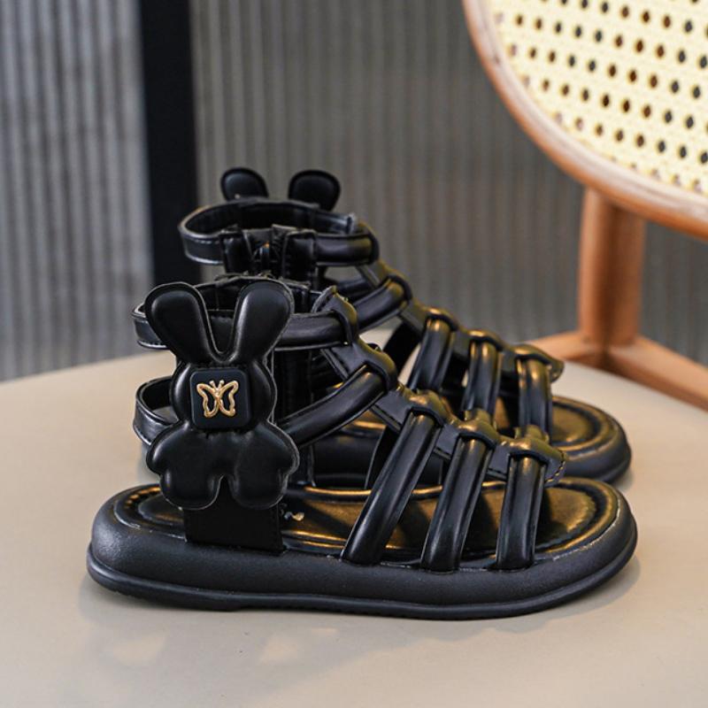 Girls' Sandals, Summer Children's Roman Shoes, Big Children's Soft Sole, Exposed Toe, Little Girls' Princess Shoes, Stylish