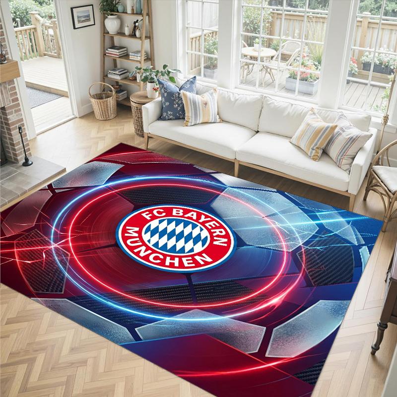 Bayern Munich Design Crystal Velvet Carpet Cozy Non?Slip Printed Rug For Bedroom Living Room Entrance
