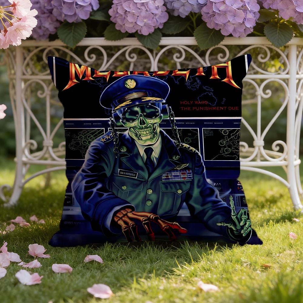 Band M-Megadeths Cushion Cover Home & Car Dual-Scene Pillow Cover: Reversible for Premium Comfort