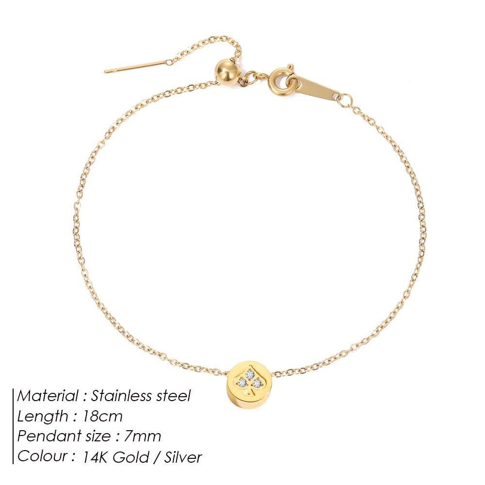 EManco Mini Delicate Round Jewelry Stainless Steel Gold-Plated Bracelet Simple Party Favors