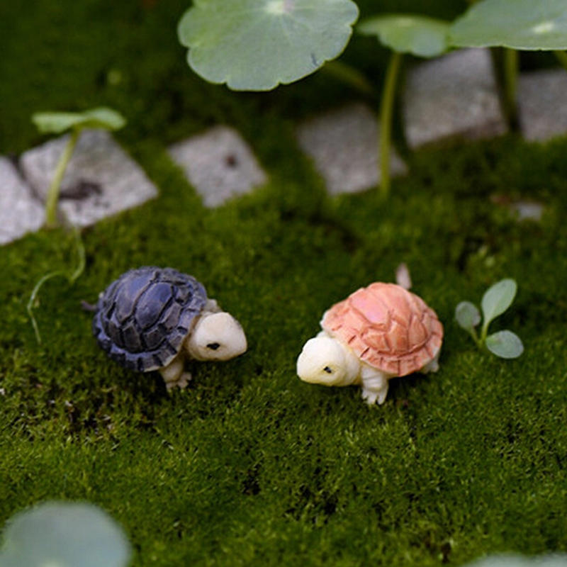 1pcs Turtle Figurine Animal Miniature Figures Decoration Animal Statue Resin Craft