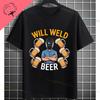 UnisexS Welder Graphic TShirt  God Guides My Hands Fashion Shortsleeve Pure Cotton Oneck Casual Humor Style Tshirt