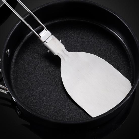 Stainless Steel Tableware Foldable Design Hollow Handle Portable Cookware Camping Hiking