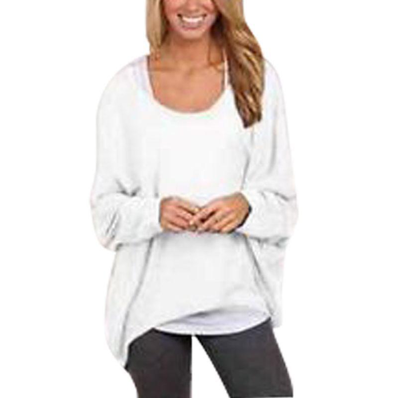 Autumn And Winter Women's Long-sleeved Casual Loose Multi-color T-shirt