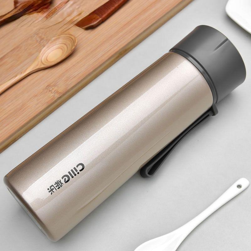 Large Capacity  Thermos Cup 500ml Vacuum Flasks Portable Stainless Steel Thermos Cup Water Bottle Travel Tea Mug Office Thermos Cup