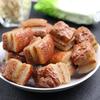1Pc Artificial Foods Simulation Braised Pork Meat Product Model Fake Pork Belly Three-layer Meat Dongpo Meat Pork Kid Toys