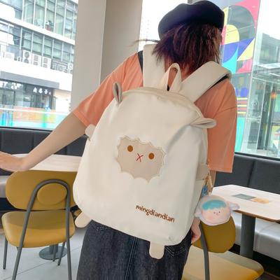 Cartoon Cute Lamb Schoolbag 2024 New Student Bag Soft Girl Japanese One-shoulder Backpack