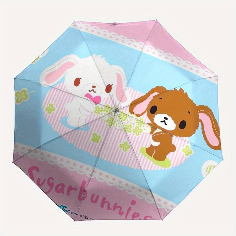 1pc Sugarbunnies Cute Bunny Friends Umbrella with Plastic Handle,Suitable for All Seasons Home Travel Outdoor UmbrellaSanlio438