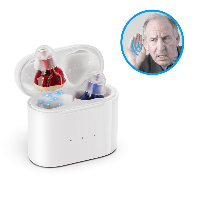 Rechargeable CIC Hearing Aids for Seniors with Accessories and Sound Amplifier