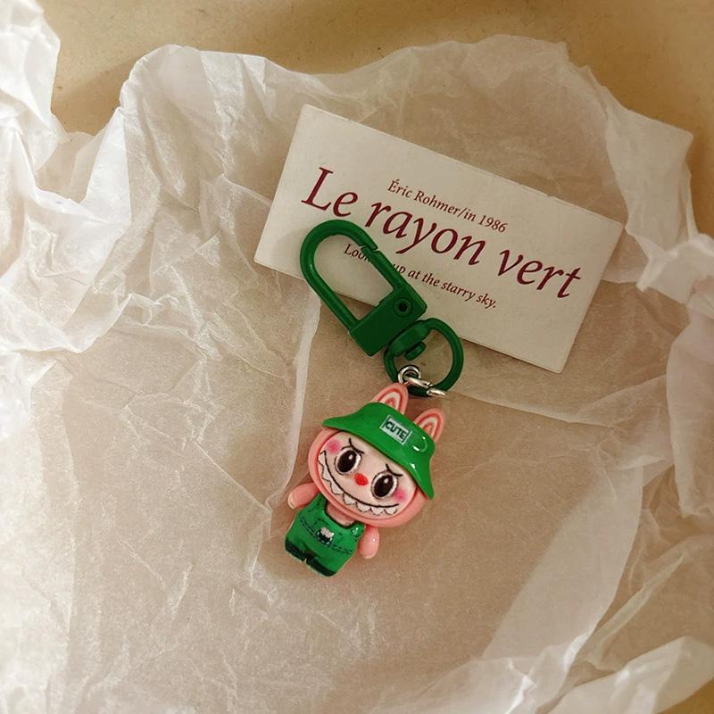 

1 шт. Брелок Милые Подвески Украшения Подарок Подвесные Подвески Украшение для Школьной Сумки Рюкзака Брелоки Мультяшная Смоляная Кукла зелёный