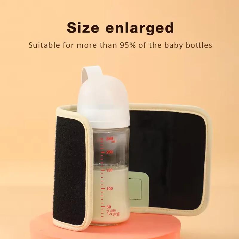 1/2pcsThermostatic bottle insulation cover for outdoor use portable milk heating and warming cover digital display USB universal