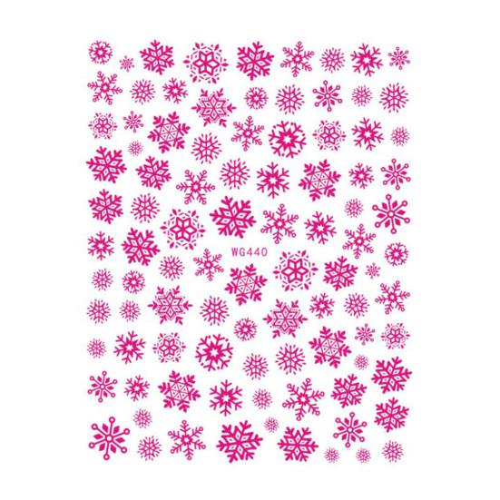 1/2Pcs Colorful Snowflake Nail Art Sticker Self-adhesive DIY Home Salon Winter Christmas Snowflake Women Fake Nail Decoration Decal