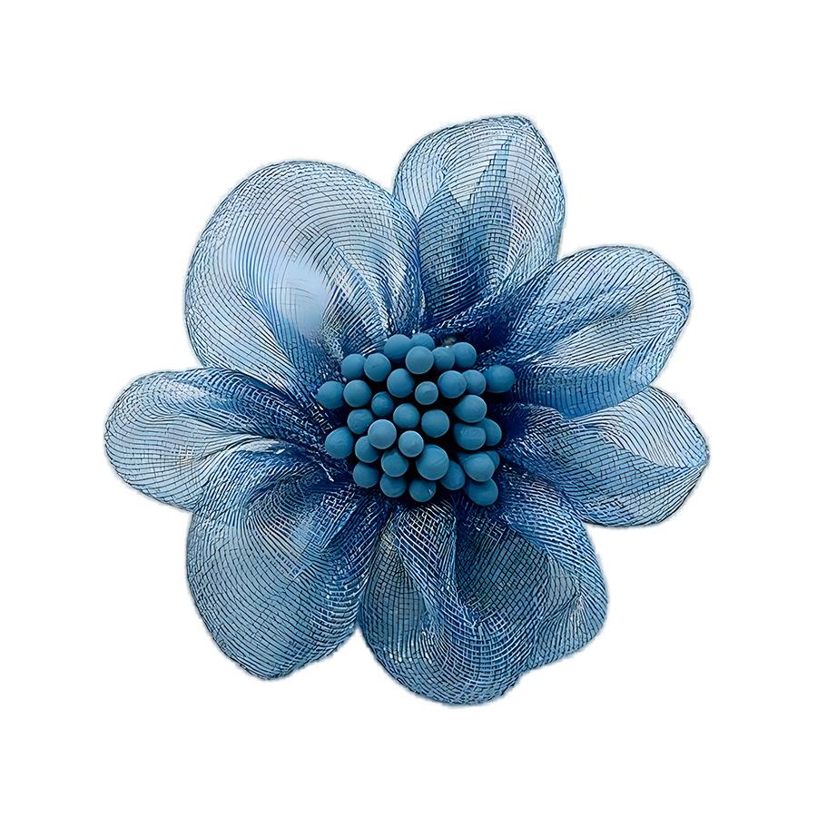 Temperament Seidengarn Blumenbrosche High-End Weibliche Persönlichkeit Nische Designgefühl Stoffkunst Anti-Licht-Nadel mit Schmuck