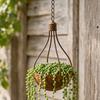 Rustic Metal Hanging Planter Light Bulb Shape Outdoor Wall Decoration Hanging Flower Pot Suitable for Bird Feeder Use